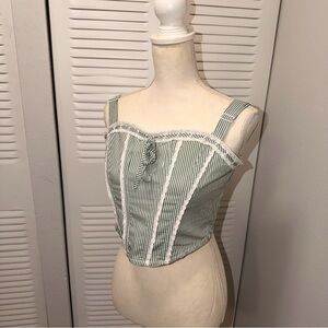 Watermelon Sugar Peppermint Stripped Tank Corset Top NWT Size M (B1P38)